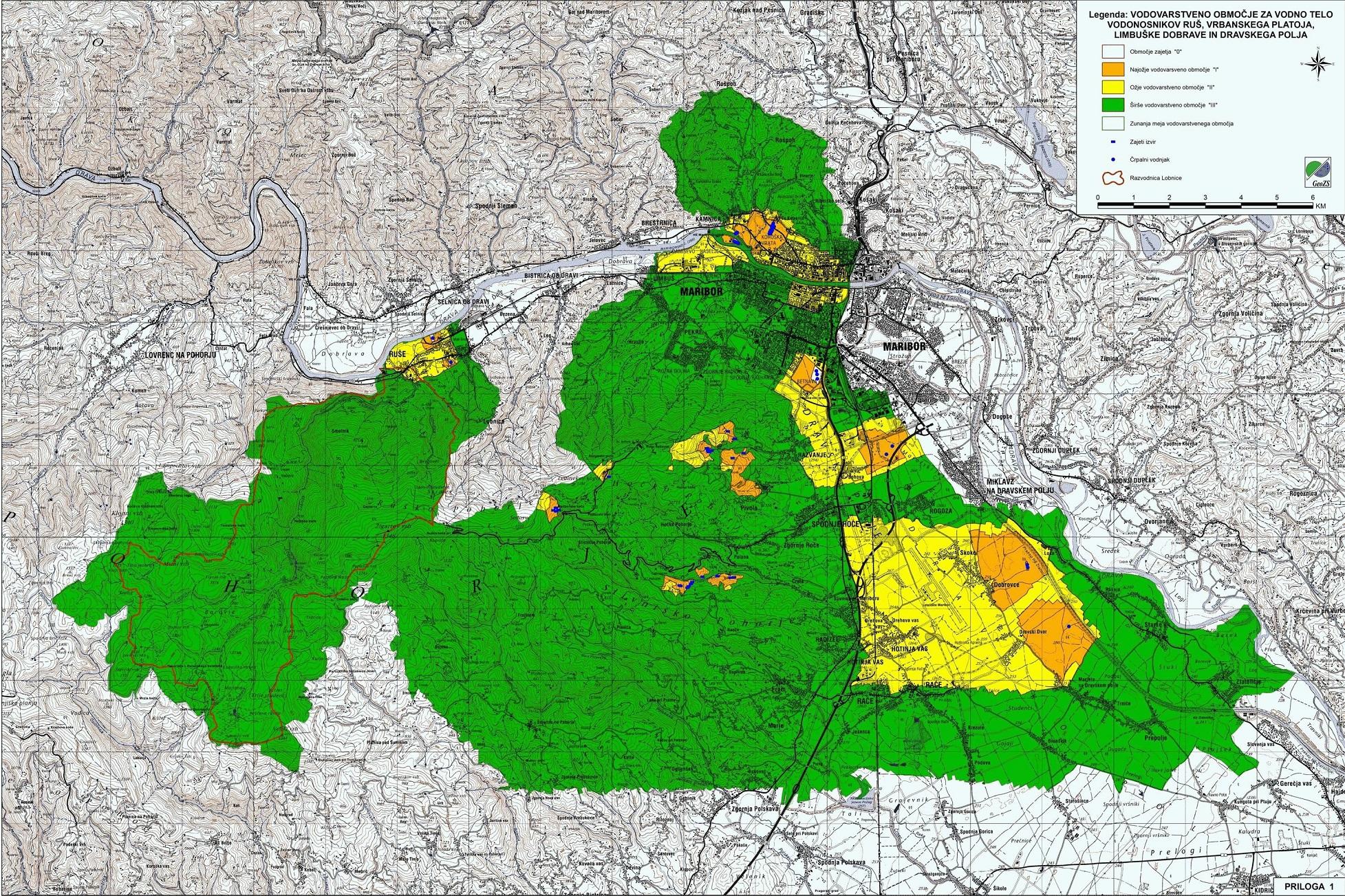Vodovarstveno območje na območju gradnje Magne in v bližini